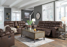 Load image into Gallery viewer, Derwin Nut Reclining  Sofa With Drop Down Table
