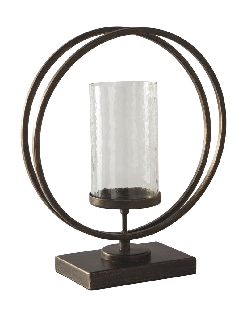 Jalal Antique Gold Finish Candle Holder - WCC Furniture & Mattress Center Lafayette & Lake Charles