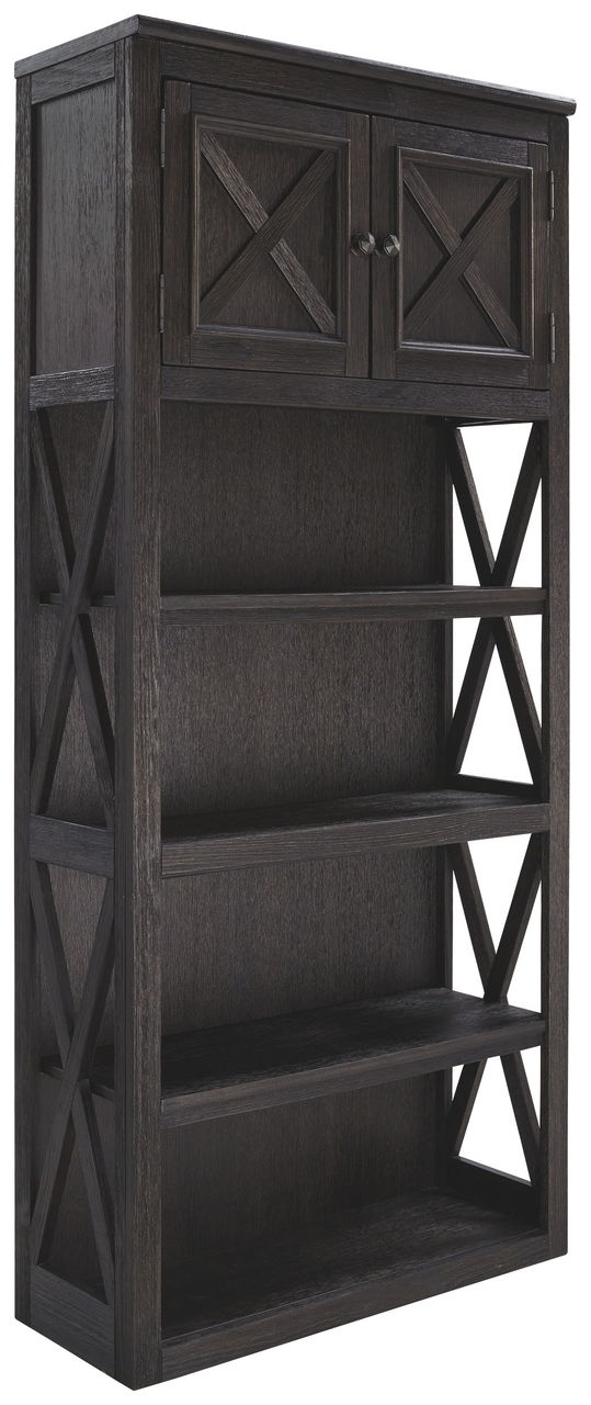 Tyler Creek Grayish Brown/Black Large Bookcase
