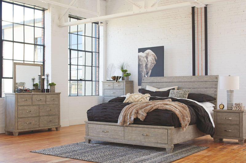 Naydell Rustic Gray Five Drawer Chest