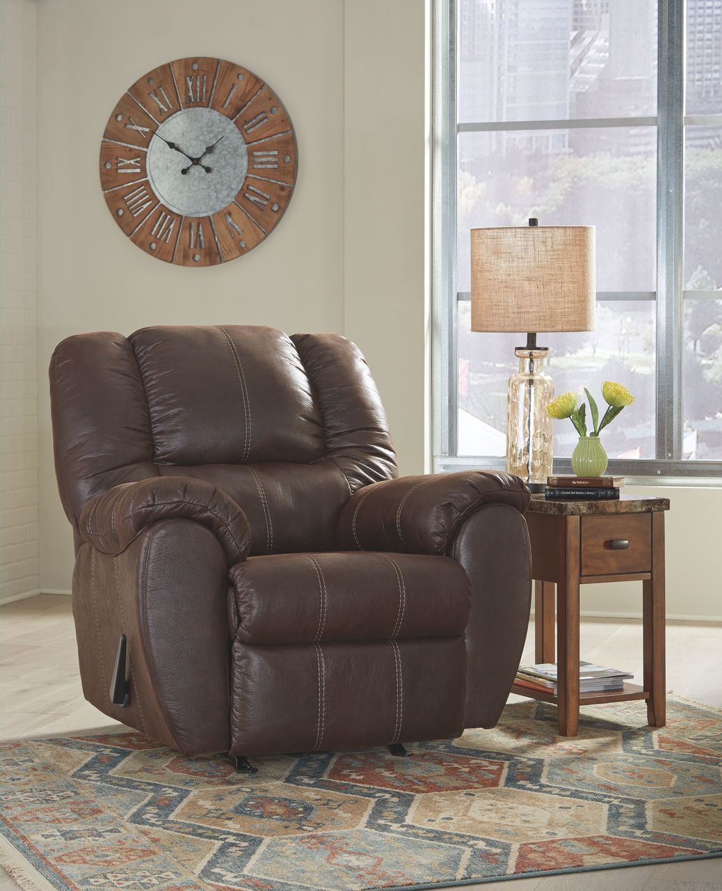 McGann Walnut Rocker Recliner
