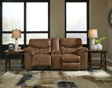 Load image into Gallery viewer, Boxberg Bark DBL Rec Loveseat w/Console

