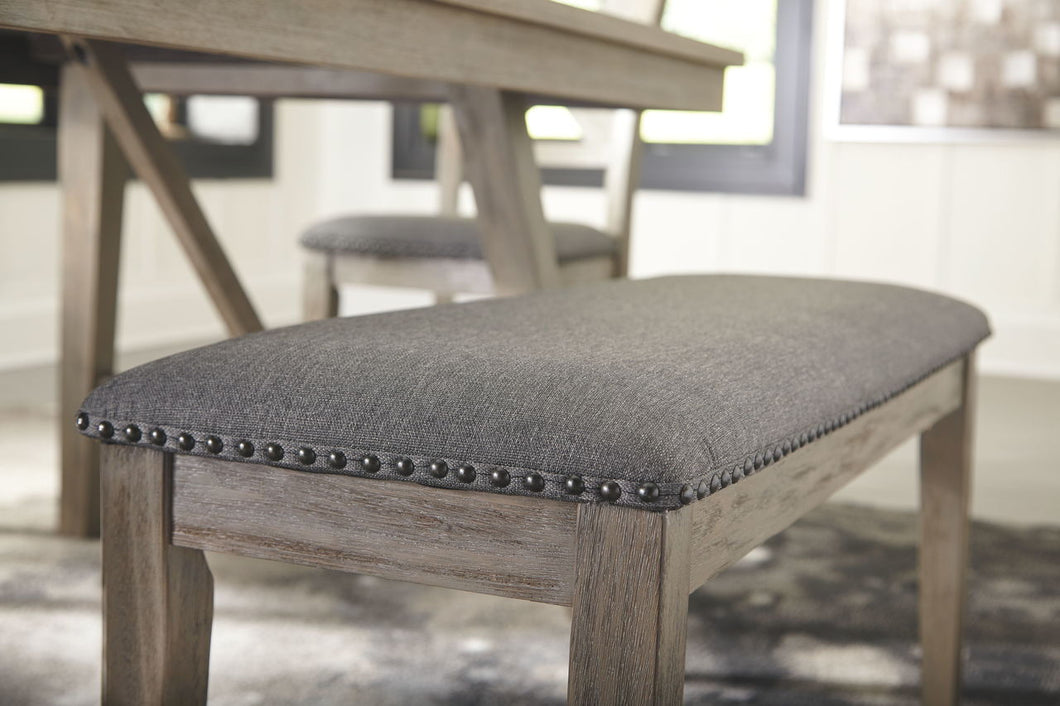 Aldwin Gray Upholstered Bench
