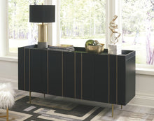 Load image into Gallery viewer, Brentburn Black/Gold Finish Accent Cabinet
