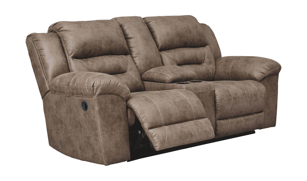 Stoneland Fossil Double Rec Loveseat w/Console