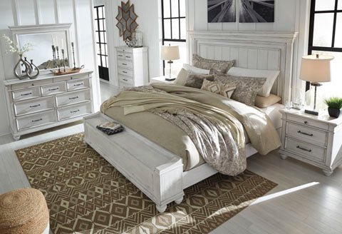 Kanwyn Bed w/ Storage Bench, Dresser & Mirror - WCC Furniture & Mattress Center Lafayette & Lake Charles