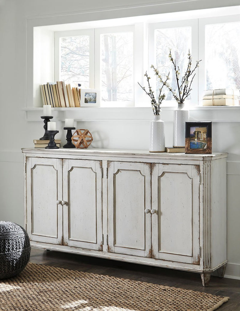 Mirimyn Antique White Door Accent Cabinet - WCC Furniture & Mattress Center Lafayette & Lake Charles