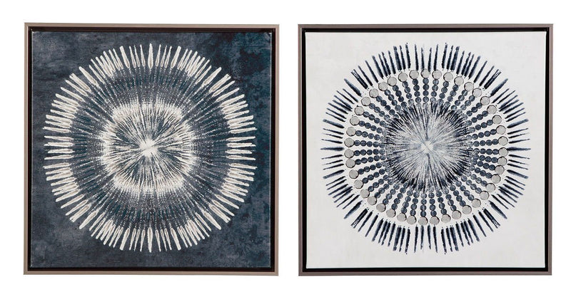 Monterey Blue/White Wall Art Set (2/CN) - WCC Furniture & Mattress Center Lafayette & Lake Charles