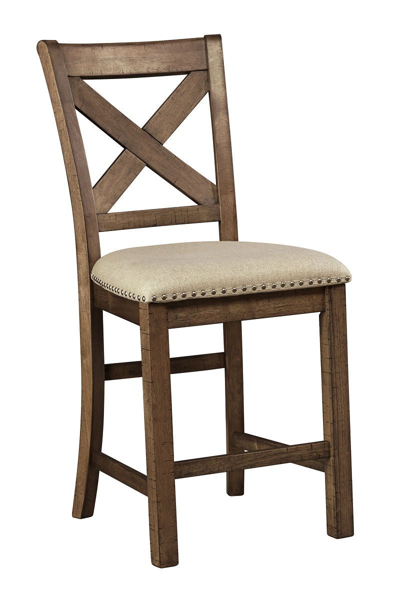 Moriville Counter Height Upholstered Barstool (set of 2) - WCC Furniture & Mattress Center Lafayette & Lake Charles
