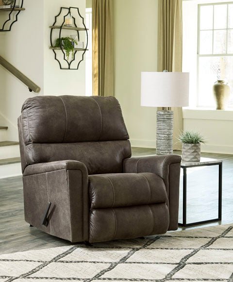 Navi Smoke Rocker Recliner - WCC Furniture & Mattress Center Lafayette & Lake Charles