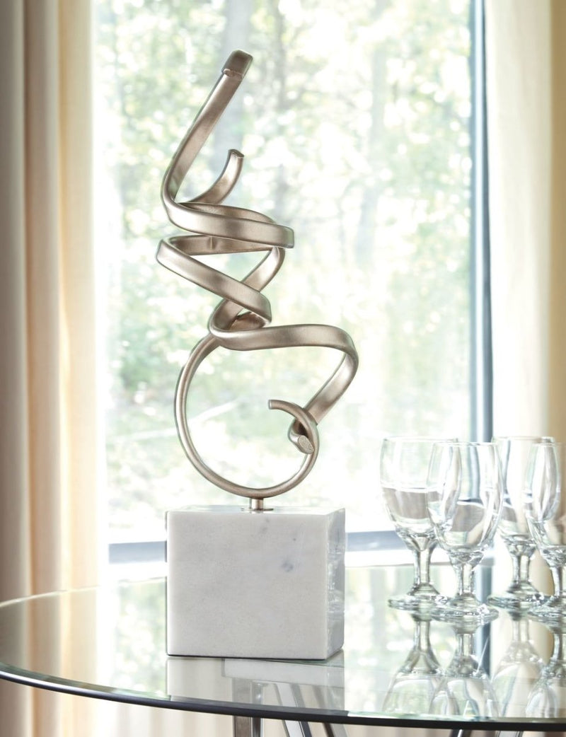 Pallaton Champagne/White Sculpture - WCC Furniture & Mattress Center Lafayette & Lake Charles