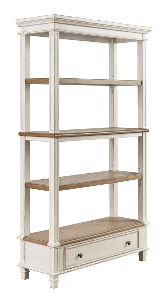 Realyn Brown/White Bookcase - WCC Furniture & Mattress Center Lafayette & Lake Charles