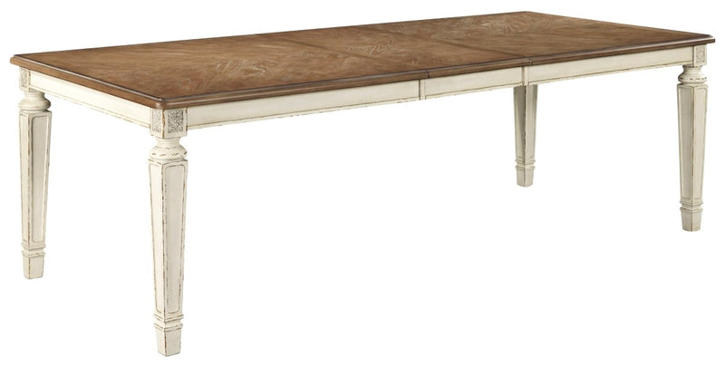 Realyn Chipped White Rectangular Dining Room EXT Table - WCC Furniture & Mattress Center Lafayette & Lake Charles