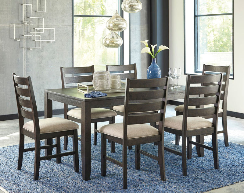 Rokane Brown 7 Piece Dining Set - WCC Furniture & Mattress Center Lafayette & Lake Charles