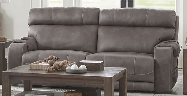 Serenity Power Lay Flat Reclining Sofa with Heat & Massage
