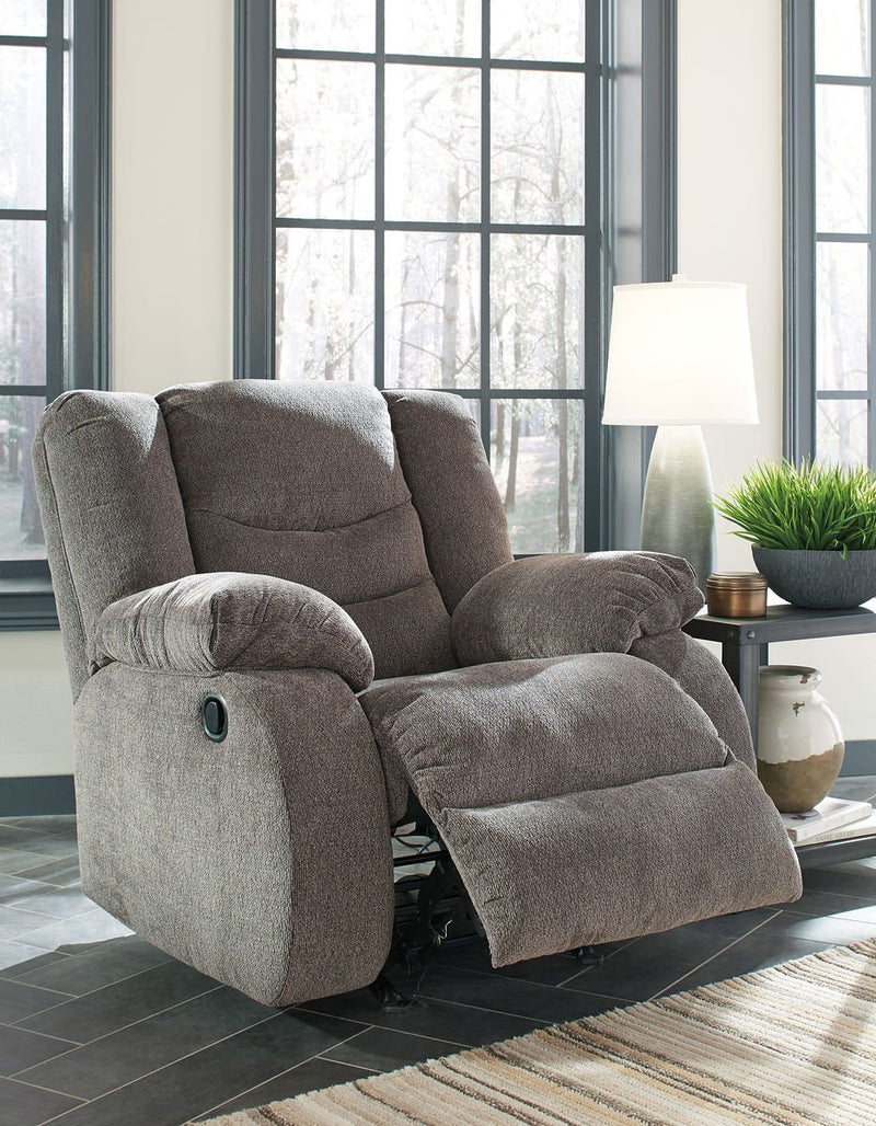Tulen Gray Rocker Recliner - WCC Furniture & Mattress Center Lafayette & Lake Charles